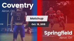 Matchup: Coventry  vs. Springfield  2018