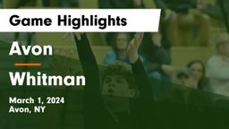 Avon  vs Whitman  Game Highlights - March 1, 2024