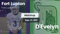 Matchup: Fort Lupton High vs. D'Evelyn  2019