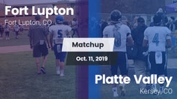 Matchup: Fort Lupton High vs. Platte Valley  2019