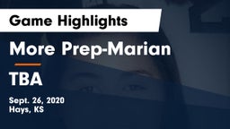 More Prep-Marian  vs TBA Game Highlights - Sept. 26, 2020