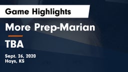 More Prep-Marian  vs TBA Game Highlights - Sept. 26, 2020