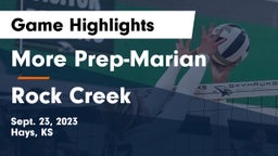 More Prep-Marian  vs Rock Creek  Game Highlights - Sept. 23, 2023