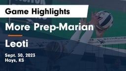 More Prep-Marian  vs Leoti Game Highlights - Sept. 30, 2023