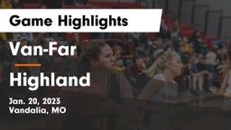 Van-Far  vs Highland Game Highlights - Jan. 20, 2023