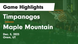 Timpanogos  vs Maple Mountain  Game Highlights - Dec. 5, 2023