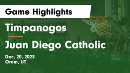 Timpanogos  vs Juan Diego Catholic  Game Highlights - Dec. 20, 2023