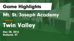 Mt. St. Joseph Academy  vs Twin Valley Game Highlights - Dec 28, 2016