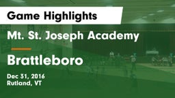 Mt. St. Joseph Academy  vs Brattleboro Game Highlights - Dec 31, 2016