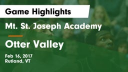 Mt. St. Joseph Academy  vs Otter Valley  Game Highlights - Feb 16, 2017