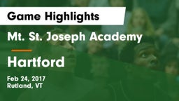 Mt. St. Joseph Academy  vs Hartford Game Highlights - Feb 24, 2017