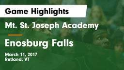 Mt. St. Joseph Academy  vs Enosburg Falls Game Highlights - March 11, 2017