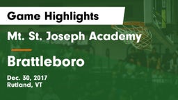 Mt. St. Joseph Academy  vs Brattleboro  Game Highlights - Dec. 30, 2017