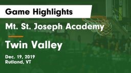 Mt. St. Joseph Academy  vs Twin Valley  Game Highlights - Dec. 19, 2019