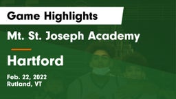 Mt. St. Joseph Academy  vs Hartford  Game Highlights - Feb. 22, 2022