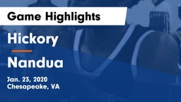 Hickory  vs Nandua  Game Highlights - Jan. 23, 2020