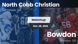 Matchup: North Cobb vs. Bowdon  2016