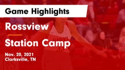 Rossview  vs Station Camp  Game Highlights - Nov. 20, 2021