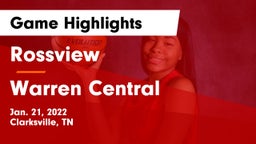 Rossview  vs Warren Central  Game Highlights - Jan. 21, 2022