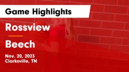 Rossview  vs Beech  Game Highlights - Nov. 20, 2023