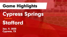 Cypress Springs  vs Stafford  Game Highlights - Jan. 9, 2020