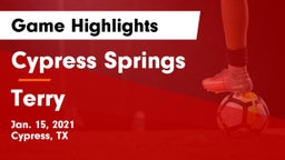 Cypress Springs  vs Terry  Game Highlights - Jan. 15, 2021