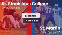 Matchup: St. Stanislaus vs. St. Martin  2018