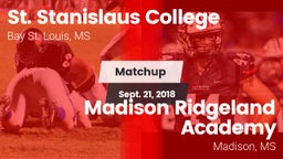 Matchup: St. Stanislaus vs. Madison Ridgeland Academy 2018