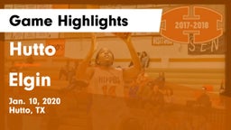 Hutto  vs Elgin  Game Highlights - Jan. 10, 2020