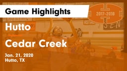 Hutto  vs Cedar Creek  Game Highlights - Jan. 21, 2020
