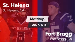 Matchup: St. Helena High vs. Fort Bragg  2016