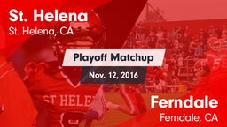 Matchup: St. Helena High vs. Ferndale  2016