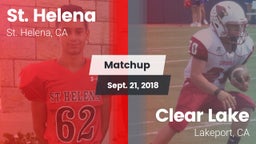 Matchup: St. Helena High vs. Clear Lake  2018
