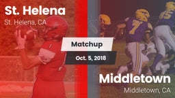 Matchup: St. Helena High vs. Middletown  2018