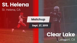 Matchup: St. Helena High vs. Clear Lake  2019