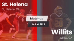 Matchup: St. Helena High vs. Willits  2019