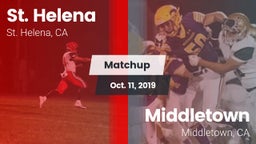 Matchup: St. Helena High vs. Middletown  2019