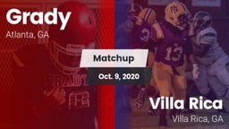 Matchup: Grady  vs. Villa Rica  2020