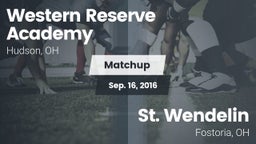 Matchup: Western Reserve vs. St. Wendelin  2016