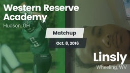 Matchup: Western Reserve vs. Linsly  2016