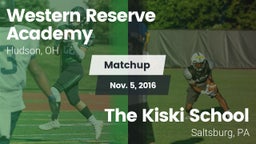 Matchup: Western Reserve vs. The Kiski School 2016