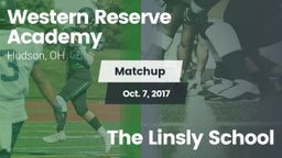 Matchup: Western Reserve vs. The Linsly School 2017