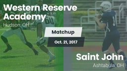 Matchup: Western Reserve vs. Saint John  2017