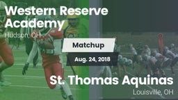 Matchup: Western Reserve vs. St. Thomas Aquinas  2018