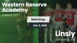 Matchup: Western Reserve vs. Linsly  2018