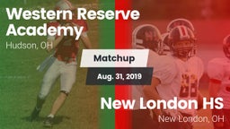 Matchup: Western Reserve vs. New London HS 2019