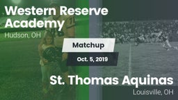 Matchup: Western Reserve vs. St. Thomas Aquinas  2019