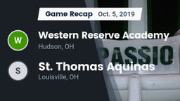 Recap: Western Reserve Academy vs. St. Thomas Aquinas  2019