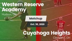 Matchup: Western Reserve vs. Cuyahoga Heights  2020