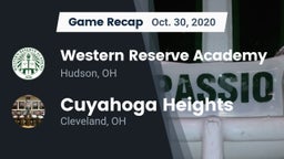 Recap: Western Reserve Academy vs. Cuyahoga Heights  2020